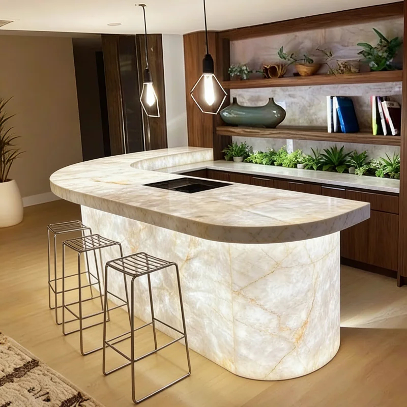 custom.Luxury Customized Solid - Home Bar And Counter avaliação e preço