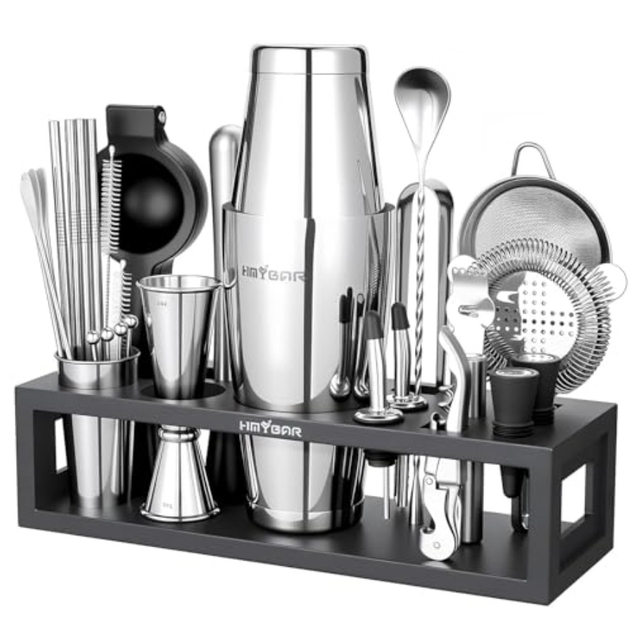 ® Bartender Kit with Bamboo St - Boston Shaker Set avaliação e preço